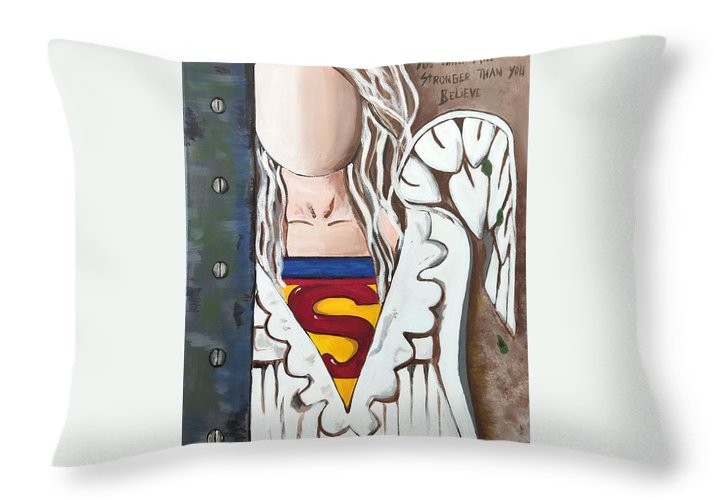 Superwoman Angel - Throw Pillow