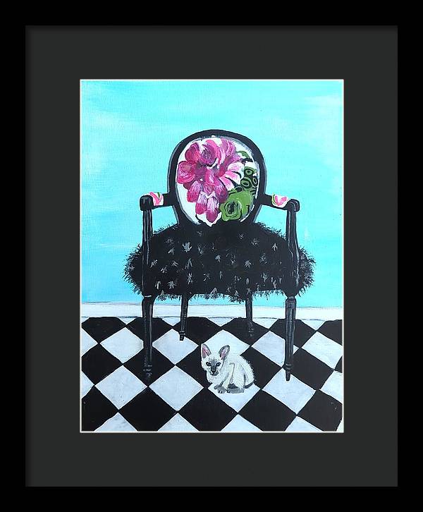 Empty Chair Siamese Kitten - Framed Print