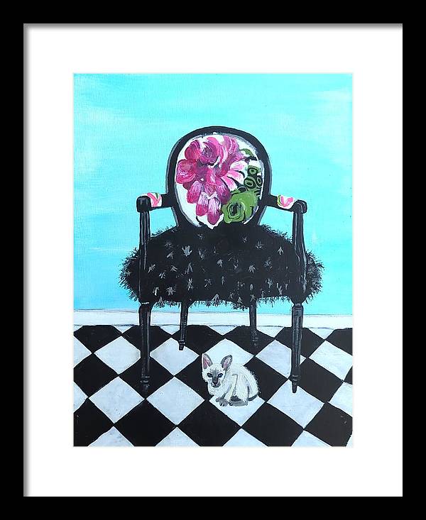 Empty Chair Siamese Kitten - Framed Print