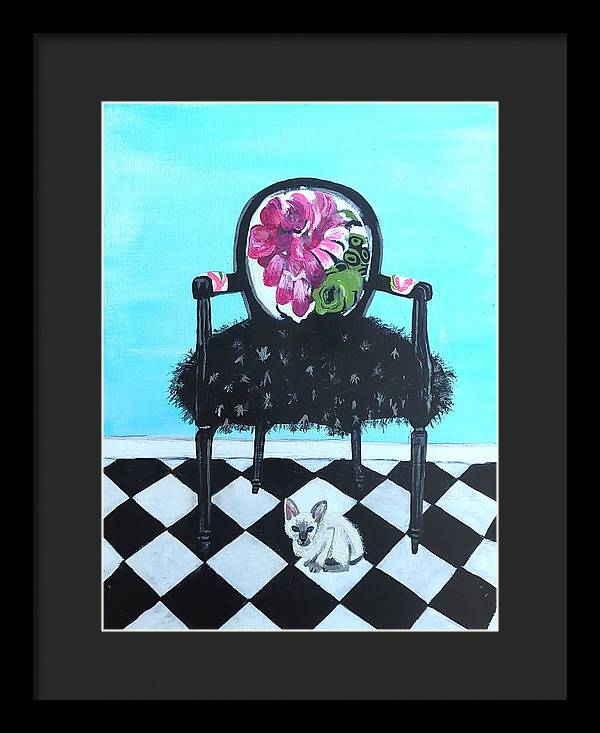 Empty Chair Siamese Kitten - Framed Print