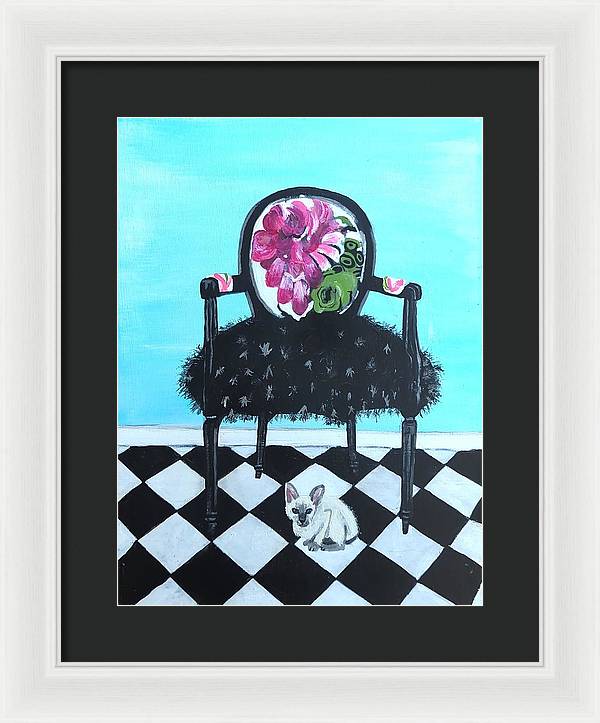 Empty Chair Siamese Kitten - Framed Print