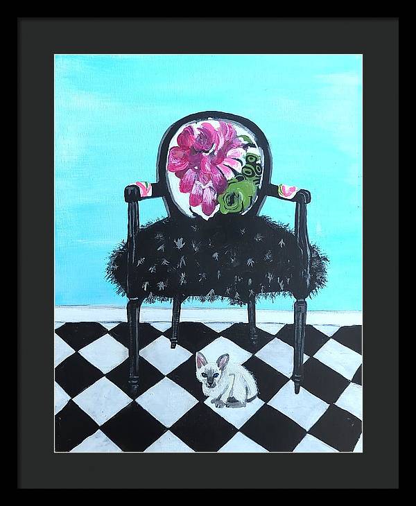 Empty Chair Siamese Kitten - Framed Print