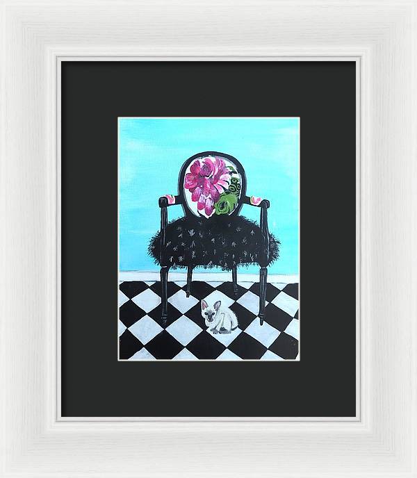 Empty Chair Siamese Kitten - Framed Print