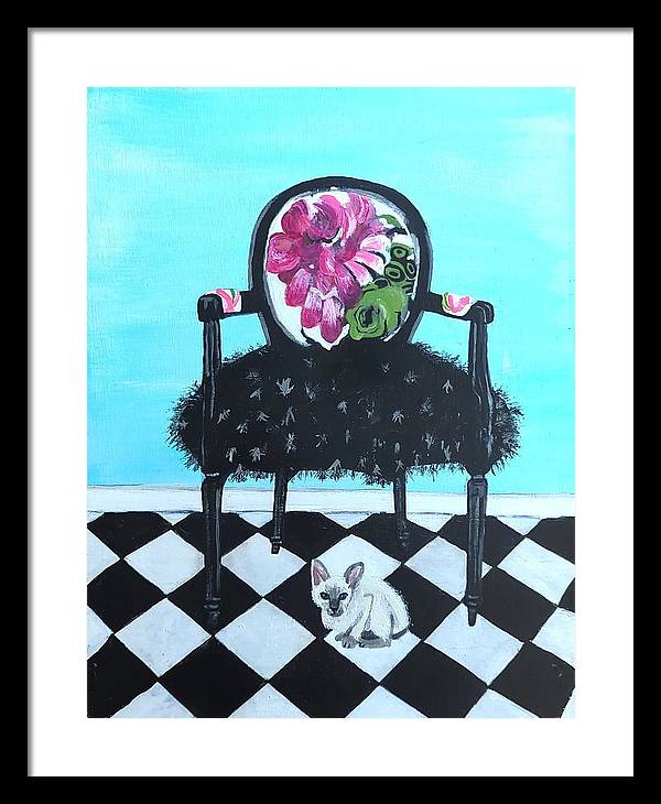 Empty Chair Siamese Kitten - Framed Print