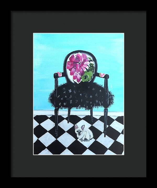 Empty Chair Siamese Kitten - Framed Print