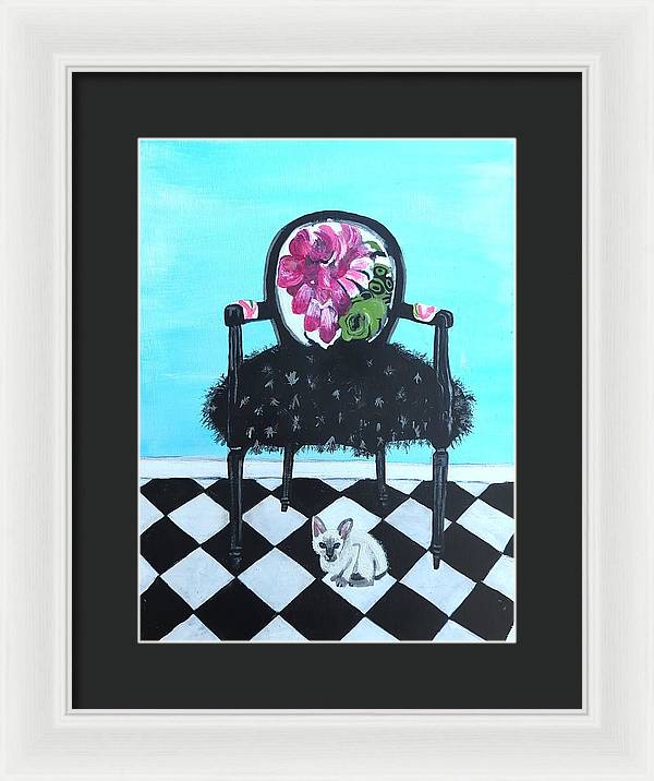 Empty Chair Siamese Kitten - Framed Print