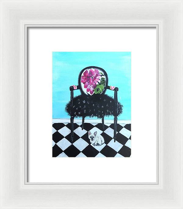 Empty Chair Siamese Kitten - Framed Print