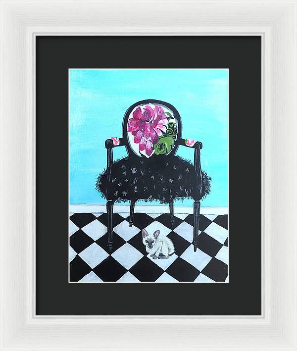 Empty Chair Siamese Kitten - Framed Print
