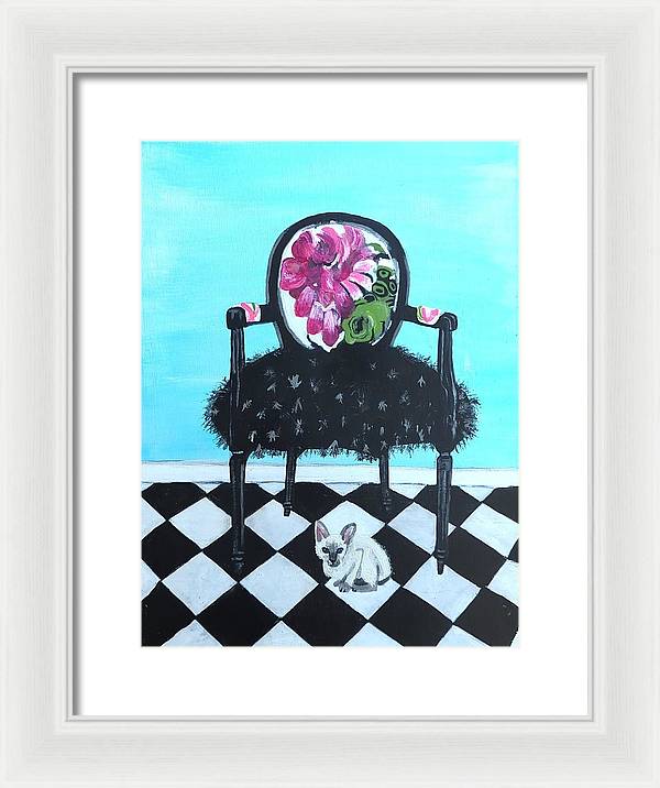 Empty Chair Siamese Kitten - Framed Print