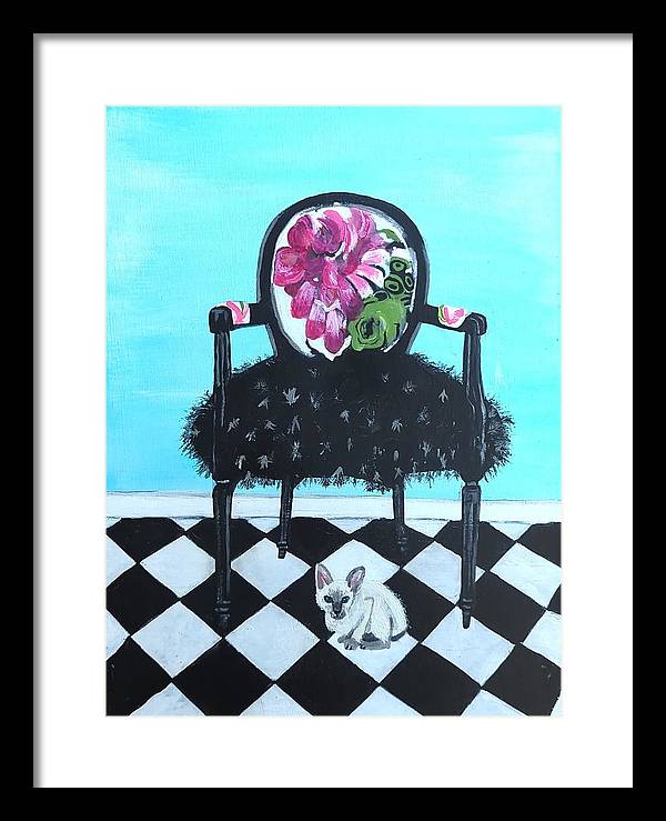 Empty Chair Siamese Kitten - Framed Print