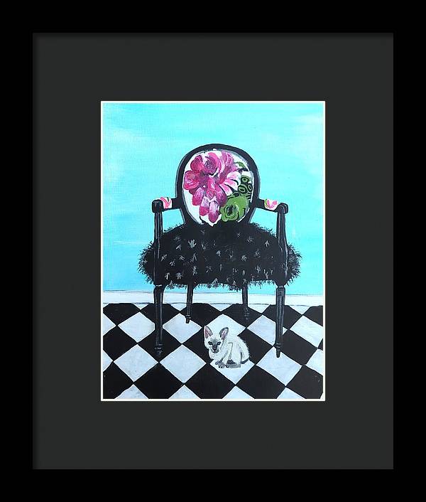 Empty Chair Siamese Kitten - Framed Print