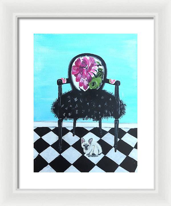 Empty Chair Siamese Kitten - Framed Print