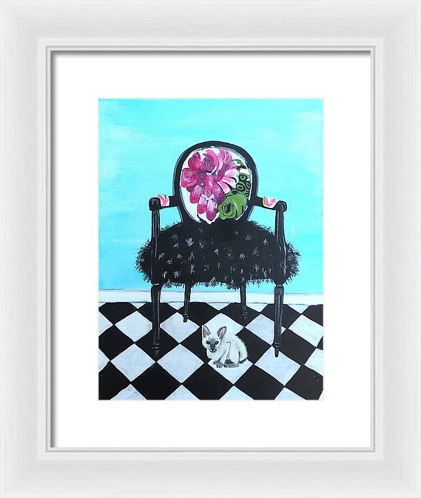 Empty Chair Siamese Kitten - Framed Print