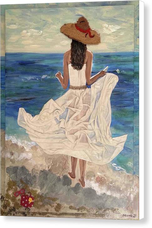 Women on Beach - Multimedia - Canvas Print
