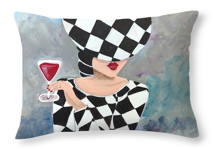 Waiting for my Table - Throw Pillow
