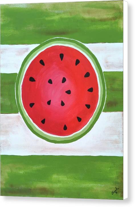 Watermelon Slice - Canvas Print