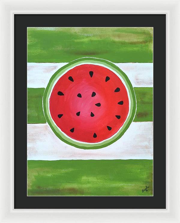 Watermelon Slice - Framed Print