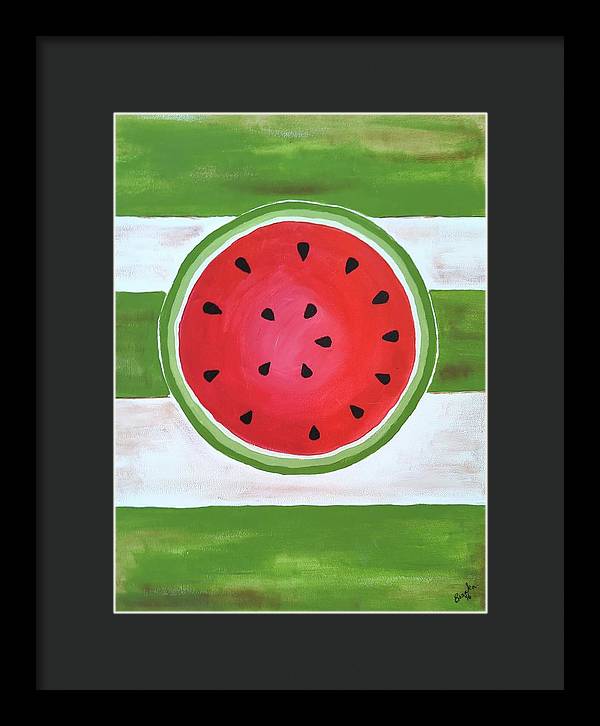 Watermelon Slice - Framed Print
