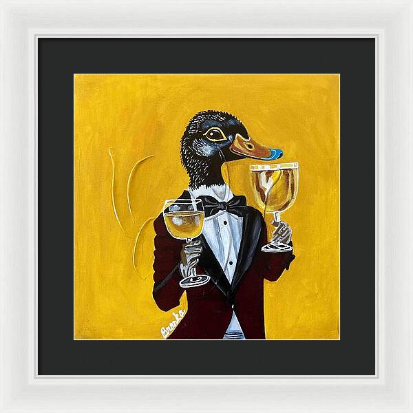 Bar Art Duck - Framed Print