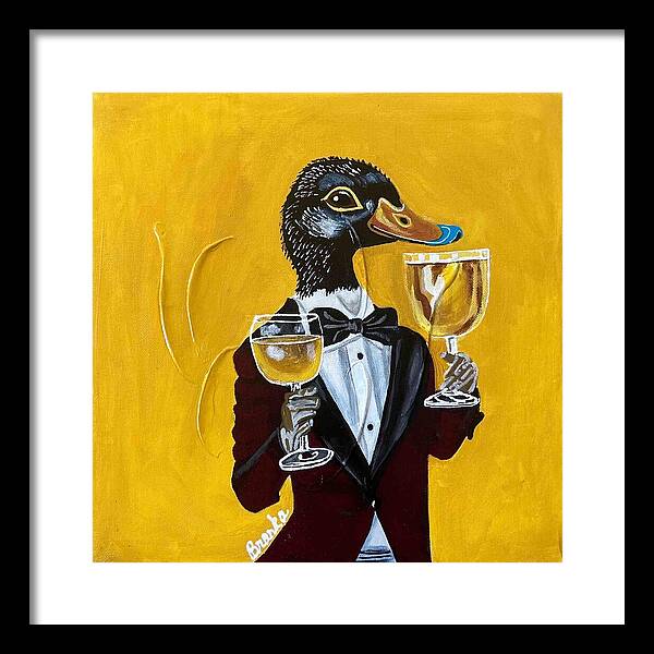 Bar Art Duck - Framed Print