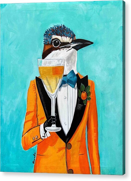 Bar Art Woodpecker - Acrylic Print