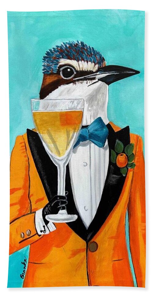 Bar Art Woodpecker - Beach Towel