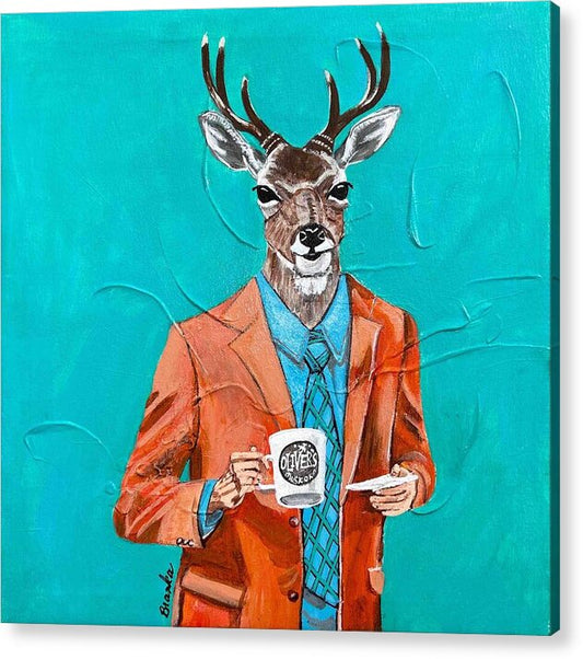 Coffee Shop Art Deer John - Acrylic Print