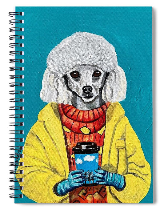 Coffee Shop Art French Poodle - Spiral Notebook