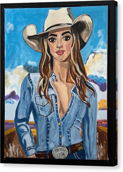 Cowgirl Marley - Canvas Print