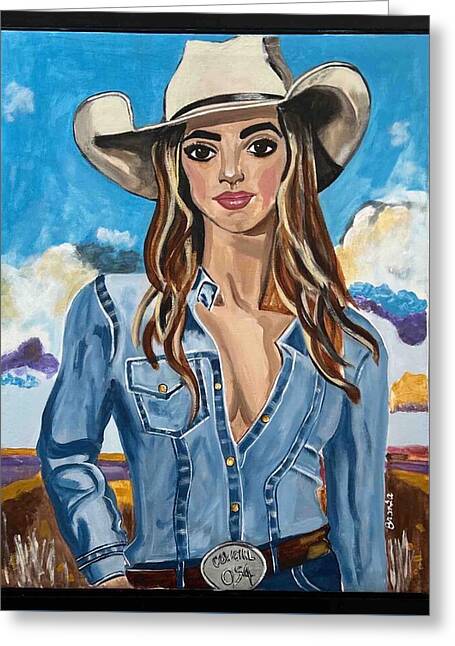 Cowgirl Marley - Greeting Card