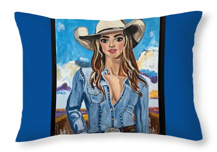 Cowgirl Marley - Throw Pillow