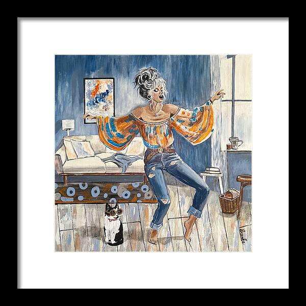 Dancing in my Living Room - Framed Print