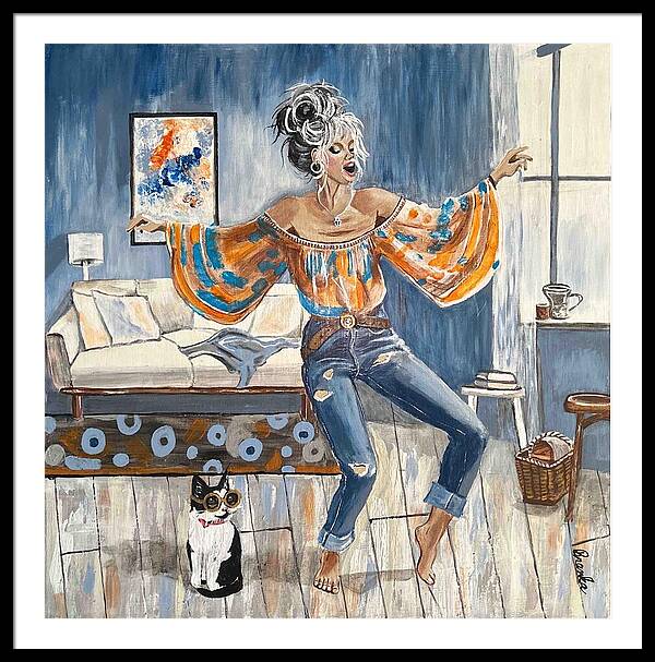 Dancing in my Living Room - Framed Print