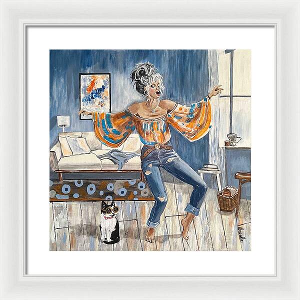 Dancing in my Living Room - Framed Print