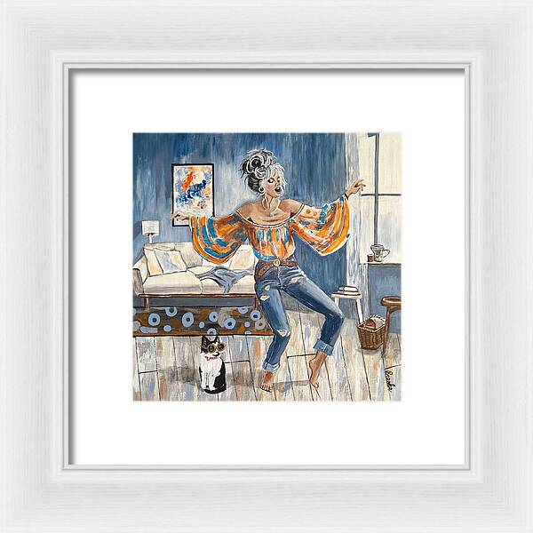 Dancing in my Living Room - Framed Print