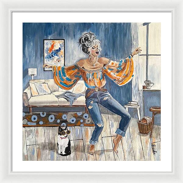Dancing in my Living Room - Framed Print