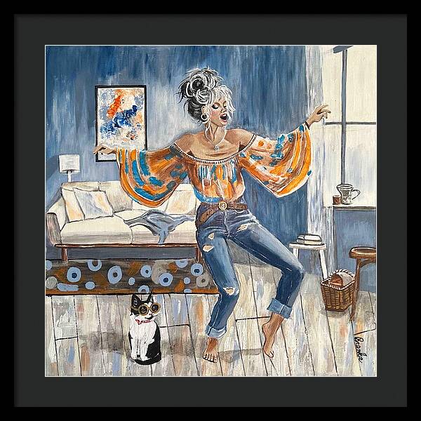 Dancing in my Living Room - Framed Print