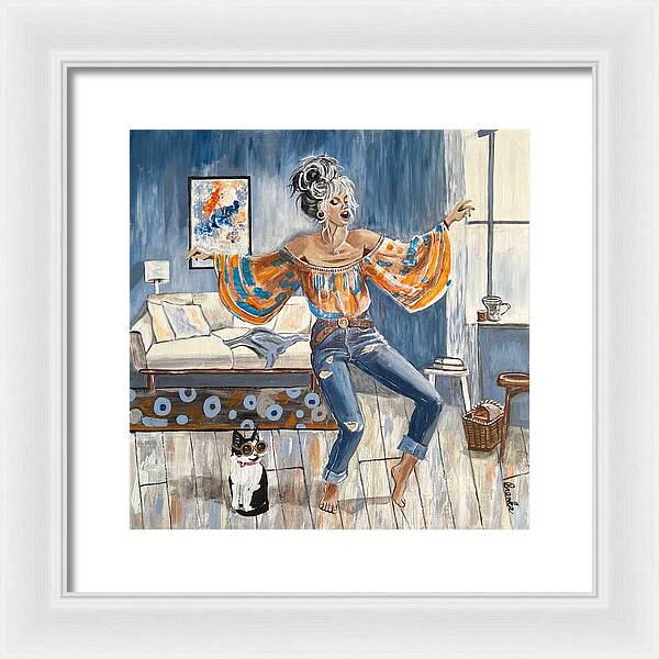 Dancing in my Living Room - Framed Print
