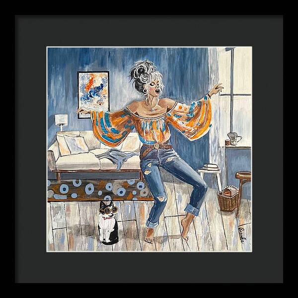 Dancing in my Living Room - Framed Print