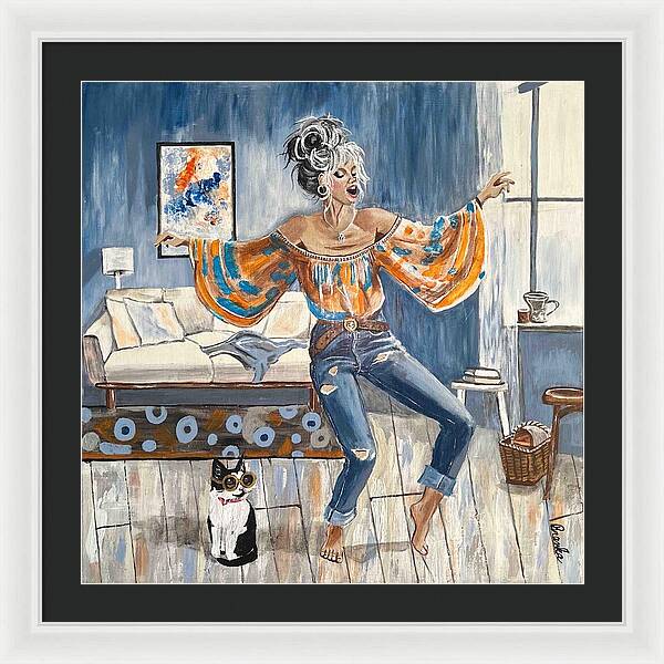 Dancing in my Living Room - Framed Print