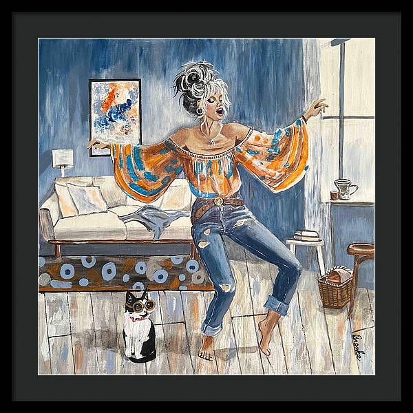 Dancing in my Living Room - Framed Print