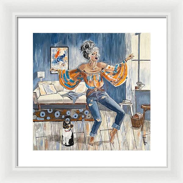 Dancing in my Living Room - Framed Print