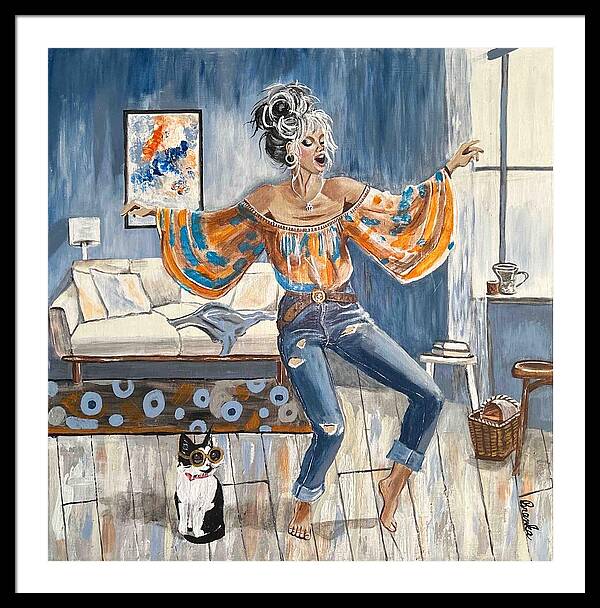 Dancing in my Living Room - Framed Print
