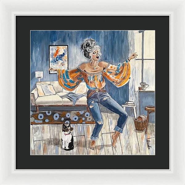 Dancing in my Living Room - Framed Print