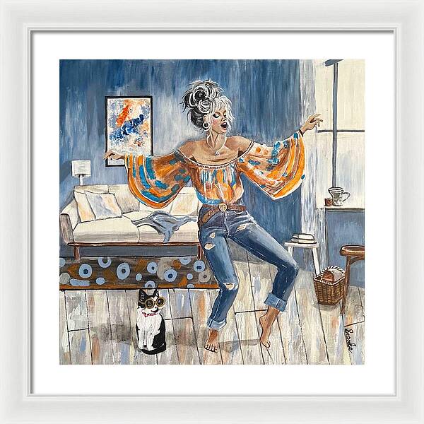 Dancing in my Living Room - Framed Print
