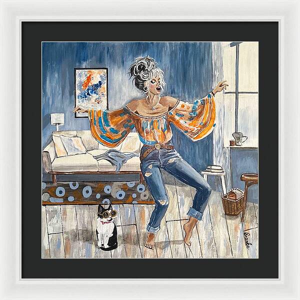 Dancing in my Living Room - Framed Print