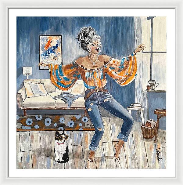Dancing in my Living Room - Framed Print