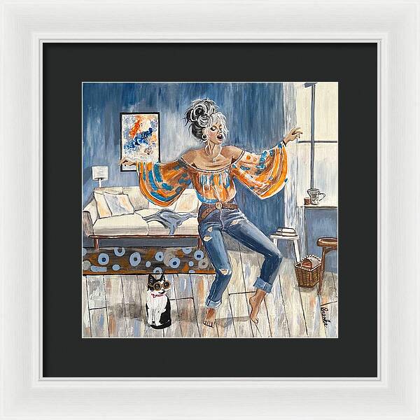 Dancing in my Living Room - Framed Print