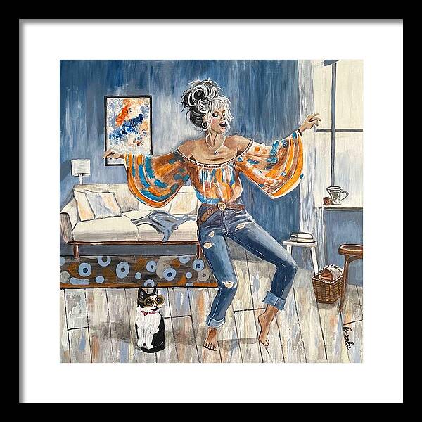 Dancing in my Living Room - Framed Print