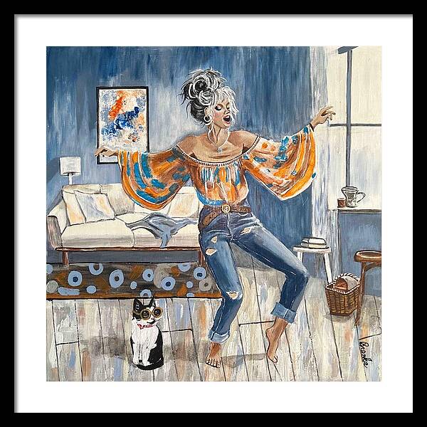 Dancing in my Living Room - Framed Print